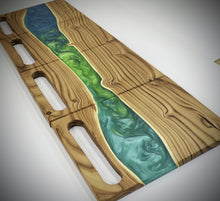 Load image into Gallery viewer, Olive Wood and Epoxy Charcuterie Board

