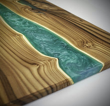 Load image into Gallery viewer, Olive Wood and Epoxy Charcuterie Board
